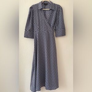 Gracia Pattern Midi Wrap Dress Size Large